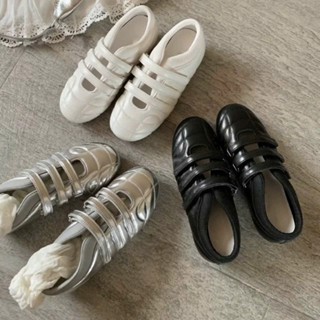 [Nên Nguyễn- Hàng cao cấp] Giày thể thao ballet 3 quai dán COMBY siêu êm nhẹ bản da trơn