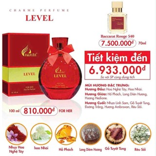 Nước Hoa Nữ Charme Level 100ml