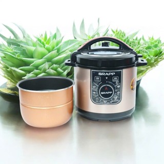 Nồi áp suất SHRAP CR-168 , Nồi áp suất điện dung tích 6L cao cấp, Nồi áp suất đa năng nhập khẩu  bảo hành 12 tháng 10H