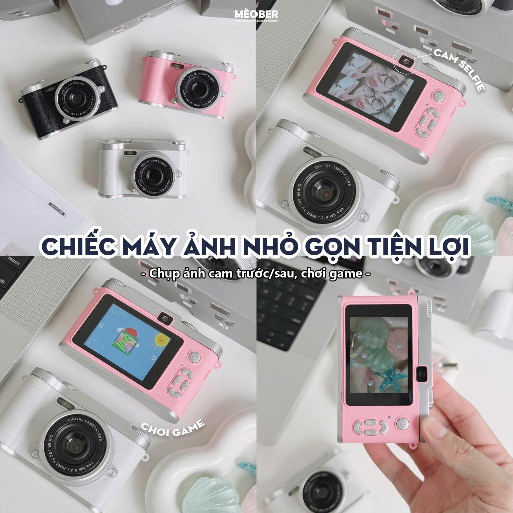 [Tặng thẻ nhớ] Máy ảnh kĩ thuật số digital CCD Play Camera - quay, chụp vintage, nhỏ gọn phong cách Children Y2K by MeoB | BigBuy360 - bigbuy360.vn