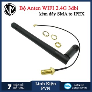 Anten WiFi 2.4Ghz kèm cáp chuyển SMA sang IPEX3