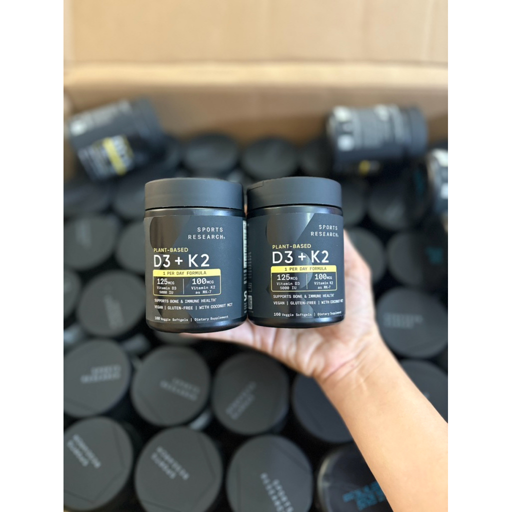 [] DATE 2028 - Vitamin SR D3 + K2 With Coconut Oil 125mcg (5000IU) 160 Softgels Mỹ