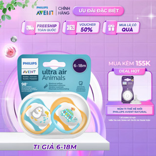 Ti Giả Avent Ultra Air 6-18 Tháng, Núm Ty Ngậm Cho Bé An Toàn Mềm Mại Chính Hãng