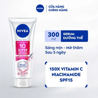  Sữa Dưỡng Thể NIVEA 10 Super Vitamins & Skin Foods Sáng Da Vitamin Extra Bright C&AHA Dưỡng Sáng  300ml  - 93824 99197 