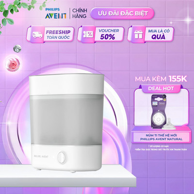 Philips Avent Máy Tiệt Trùng Bình Sữa 3 Trong 1 Starlight