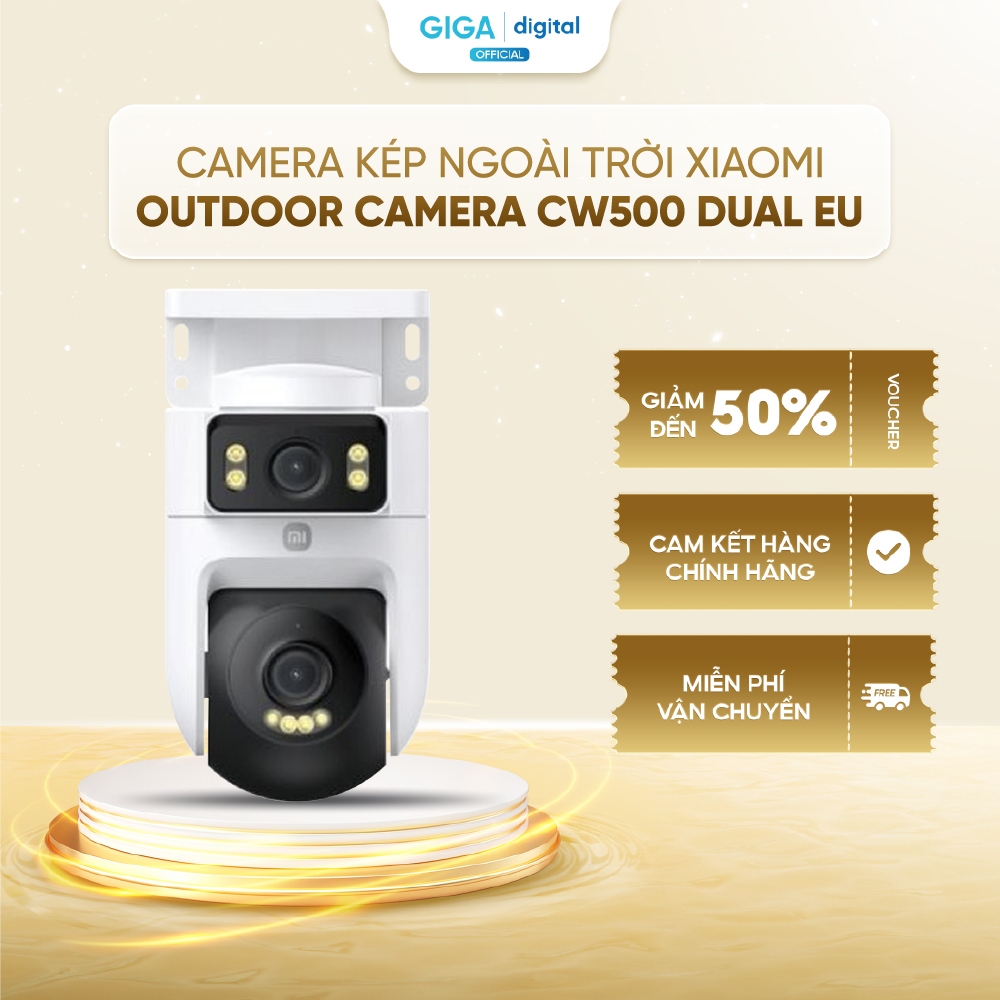 Camera Kép Ngoài Trời Xiaomi Outdoor Camera CW500 Dual 2,5K | 4MP | Phát hiện AI | Wi-Fi 6 băng tần 