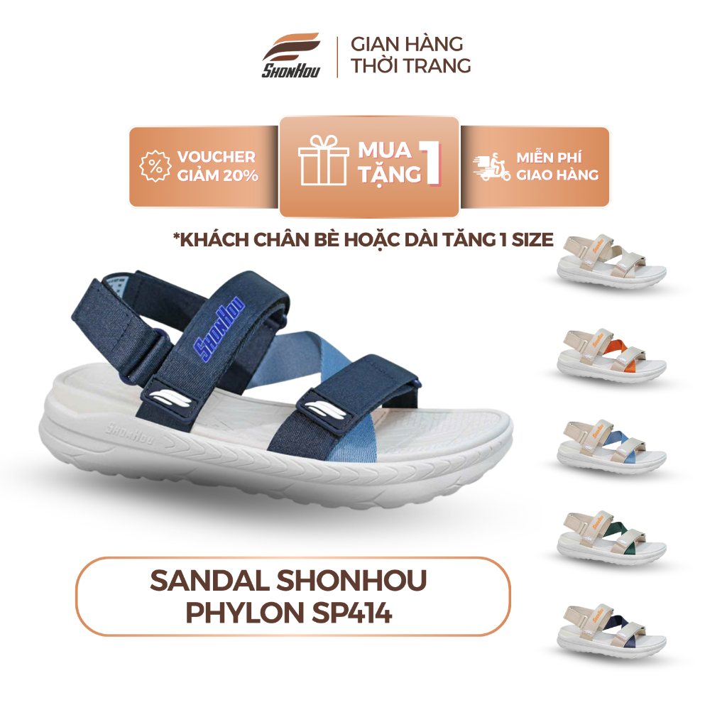 [ CHỌN THEO BẢNG SIZE ] Giày Sandal Nam Nữ SHONHOU SP414