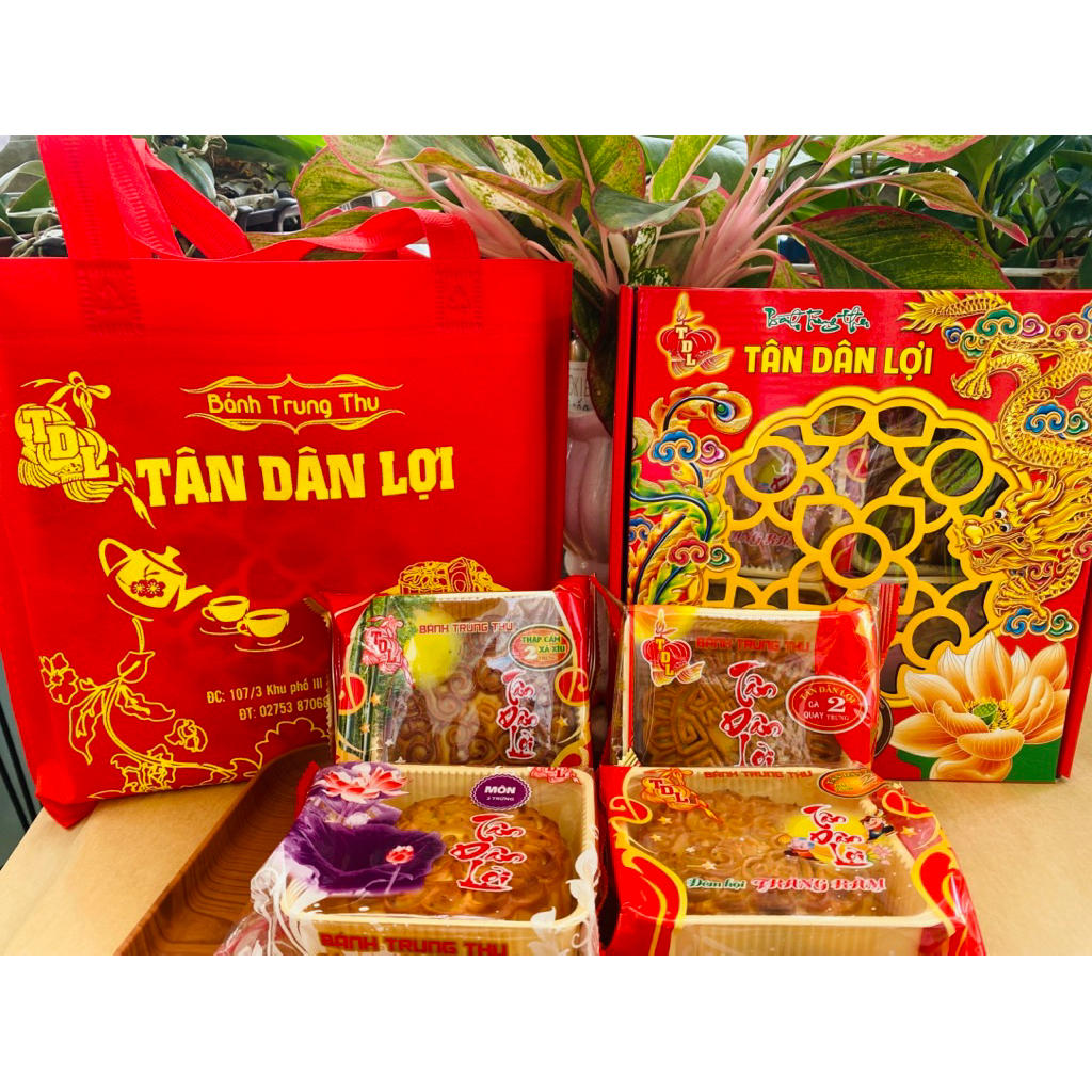 ( Hoả Tốc ) Combo 4 Bánh Trung Thu Tân Dân Lợi kèm hộp