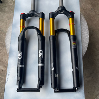  Phuộc càng hơi xe đạp MTB hợp kim nhôm Magie nhẹ êm bền chắc chắn size 26 và 27,5inch 