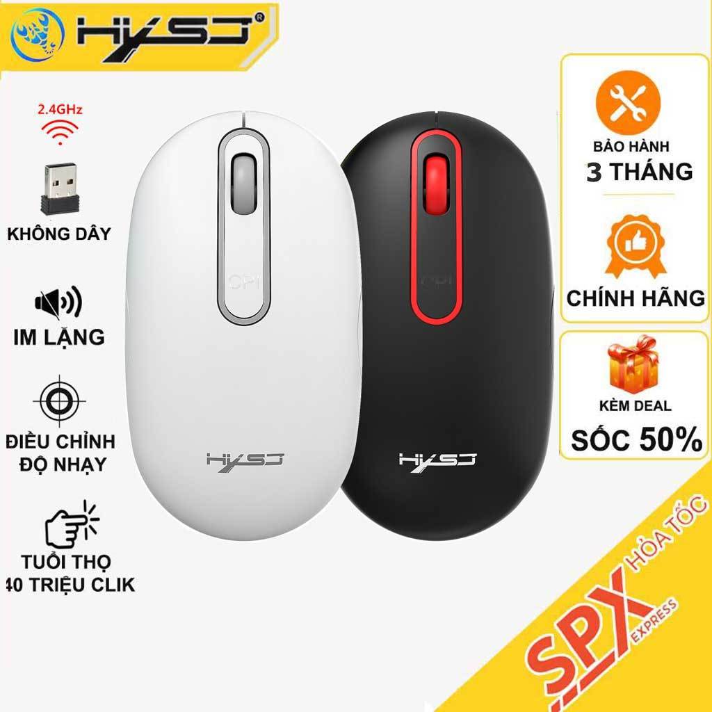 Chuột ko dây HXSJ T15  2.4GHz sạc pin không gây tiếng ồn sạc 1 lần dùng cả tuần cho Laptop PC Tivi | BigBuy360 - bigbuy360.vn