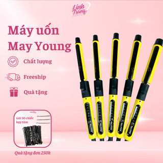  Máy Uốn Tóc Cảm Ứng May Young M606 Màu Vàng Trục Phủ Ceramic Bảo Vệ Tóc Chống Hư Tổn 