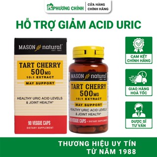 Viên Hỗ Trợ Giảm Acid Uric Mason Natural Tart Cherry Hỗ Trợ Sức Khoẻ Xương Khớp 90 Viên/Hộp