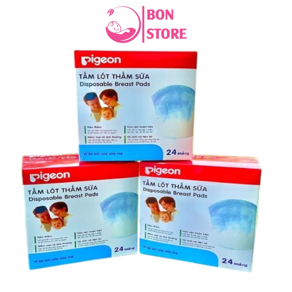 Miếng Tấm Lót Thấm Sữa Pigeon (hộp 24 chiếc)