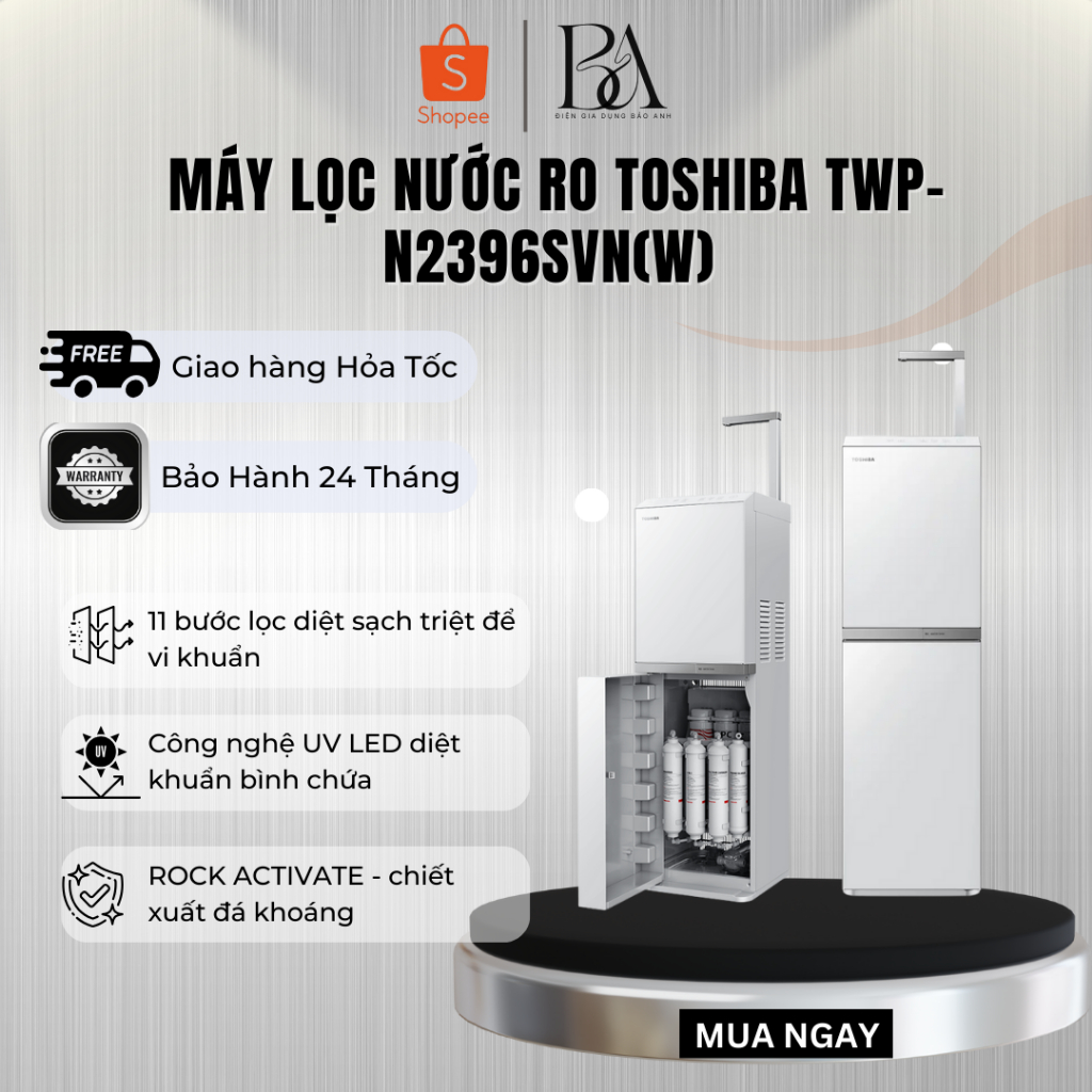 Máy lọc nước RO Toshiba TWP-N2396SVN(W) 10 lõi - Bảo Hành Chính Hãng 24 Tháng