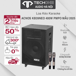  Loa Kéo Karaoke Acnos KB39neo 400W PMPO Tặng Kèm 2 Micro Hàng chính hãng bảo hành 12 tháng 