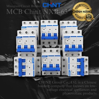 Aptomat MCB 3 Pha Chint NXB-63:6A, 10A, 16A, 25A, 32A, 40A, 50A, 63A ,80A,100A,125A;Dòng Cắt 6KA~10KA; (Hàng chính hãng)