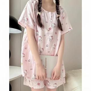 Kozoda Bộ Ngủ Đũi Vân Mây BN45A Họa Tiết Hoạt Hình Cute Dễ Thương Size Thoải Mái Mặc Ở Nhà Đi Chơi