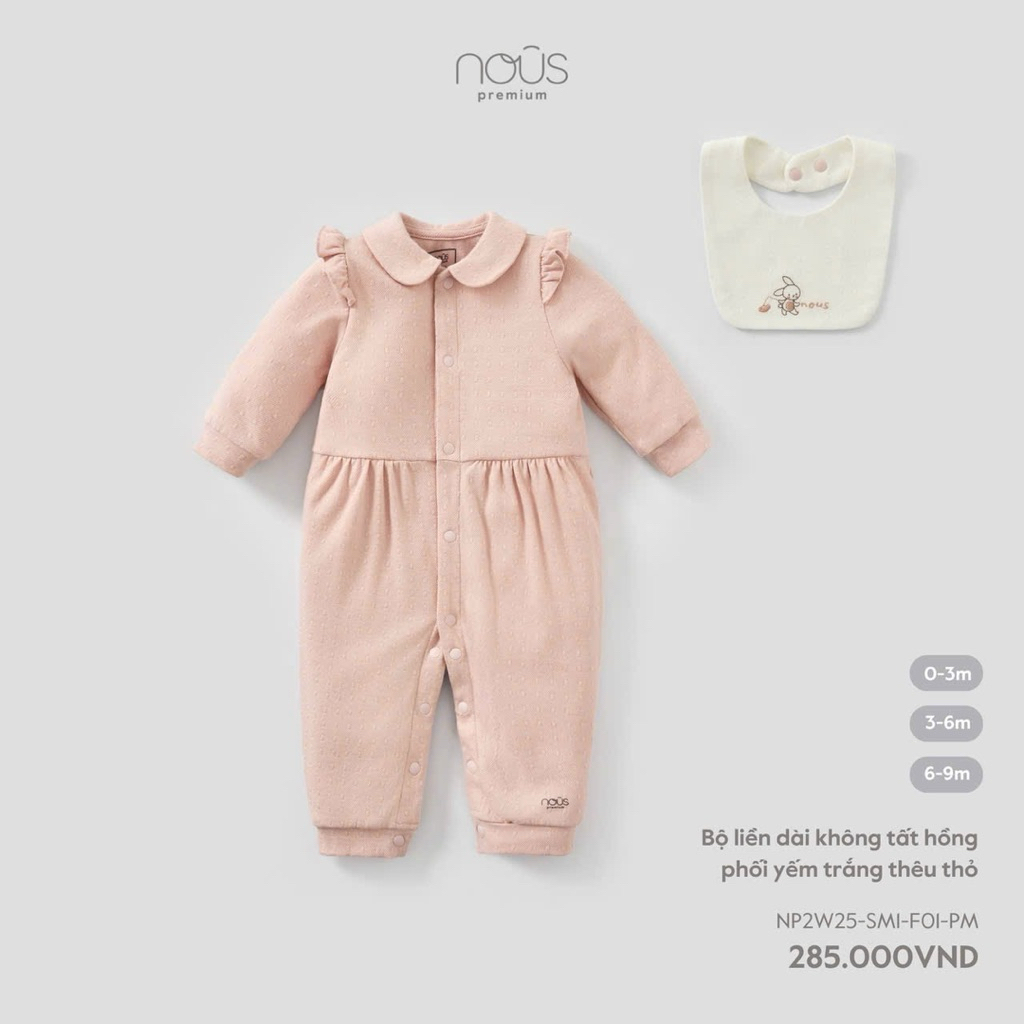 [Kèm yếm] Body không tất Nous chất Nu Premium cao cấp mềm mịn, kháng khuẩn cho bé Baby Born shop