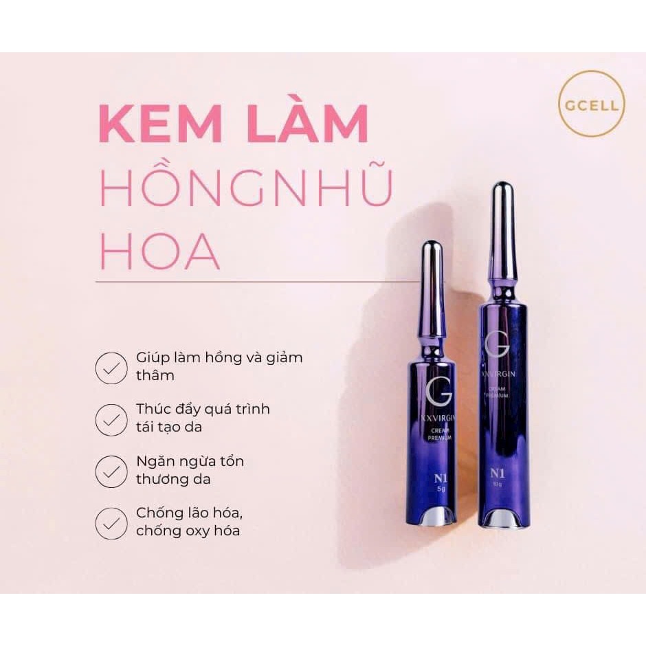 Kem hồng nhủ hoa và bikini GCell XX Virgin Cream Premium N1 – 5g,10g, và W-5g,10g