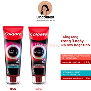 Kem Đánh Răng Colgate Optic White O2 làm trắng răng đột phá với Oxy Hoạt Tính 85g/ tuýp