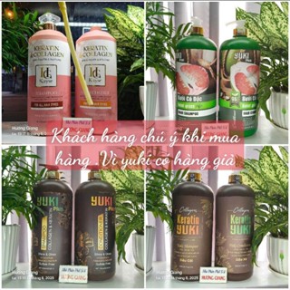 Cặp dầu gội xả yuki 2000ml(CÓ HÀNG GIẢA GIÁ RẺ KHÁCH CHÚ Ý KẺO MUA NHẦM) colagen Bưởi cô đặc, Keratin Yuki ,Yuki pluss
