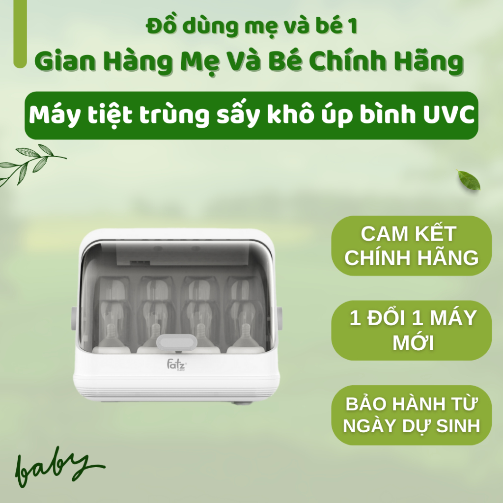  Máy Úp Bình Tiệt Trùng UVC Sấy Khô Và Bảo Quản Tidy 3 Fatz baby - Plasma Ion - Làm Sữa Chua 