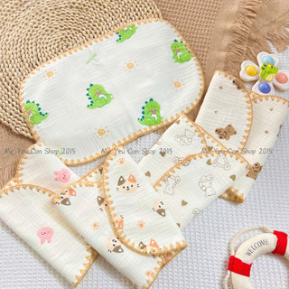  Gối Phẳng Lót Đầu 10 Lớp Xô Muslin Mềm Thấm Hút Mồ Hôi Cho Bé Sơ Sinh 