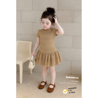  váy len kim tuyến  bồng bềnh cho ở bé gái 8-30kg 