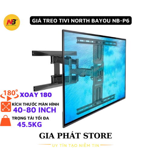 Giá treo tivi NB-P6, Khung tivi xoay đa năng NB-P6 từ 40inch - 80 inch - Xoay mọi góc độ