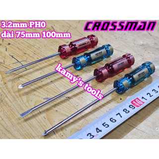Tua vít bake dẹp 3.2mm PH0 Crossman dài 75mm 100mm 45-327 45-307 45-330 45-310