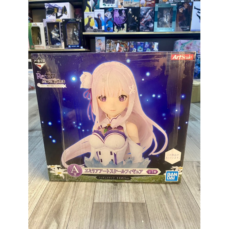 Mô hình Emilia  Re:Zero Starting Life in Another World Ichiban Emilia Bust Chính Hãng đồ decor bàn m