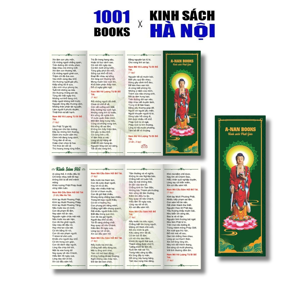 Tờ Kinh Sám Hối - Vô Lượng Từ Bi Bồ Tát Dùng Để Đọc Hằng Ngày - 1001 Books