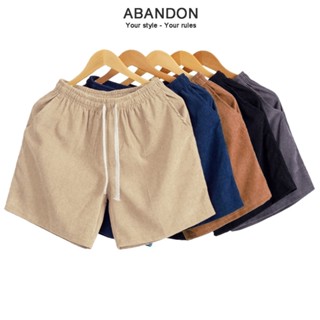 Quần Đùi Nam Trơn Chất Nhung Tăm Thoải Mái Mếm Mại ABANDON H19