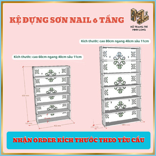 Kệ để Sơn Nail 6 tầng (2 size)