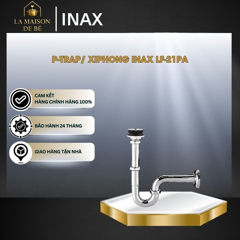 P-Trap/ Xi Phông INAX LF-21PA - Chất Liệu Đồng - Phù Hợp Nhiều Chậu Lavabo Tiêu Chuẩn - LMS