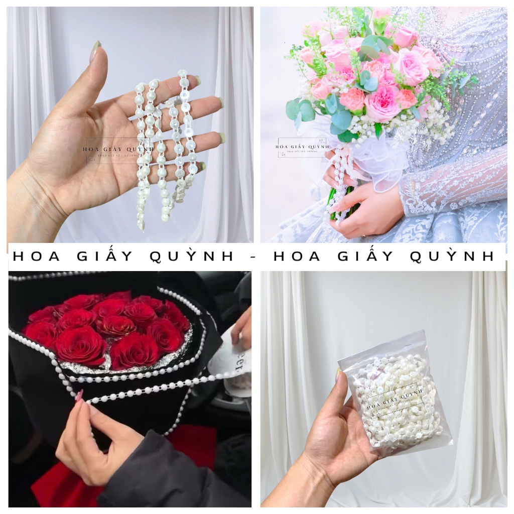Dây hạt trai dẹt 8mm (nửa hạt)