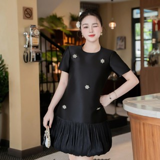 Đầm Bigsize SOLIE - MOLY chất liệu Tafta cao cấp đính đá, che khuyết điểm, tôn dáng, sang trọng