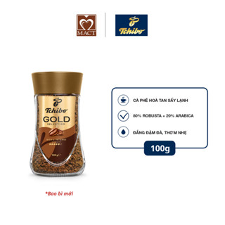  Cà phê hòa tan TCHIBO GOLD - 80% Robusta 20% Arabica - Vị đắng đậm và thơm nhẹ - lọ 100g 