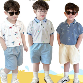  Set bộ thun tổng hợp TG cho bé trai cộc tay basic phong cách hàn quốc size bé 1 - 8 tuổi BERNIE kids 