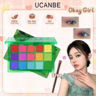   HÀNG HOT  UCANBE Bảng Phấn Mắt – 16 Ô Tông Nude Đào Dễ Dùng 