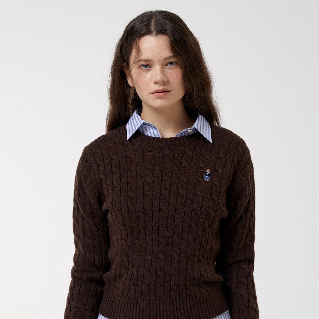 Áo Len WHO.A.U Steve Cable R-neck Pull over_WHKAF4901F | BigBuy360 - bigbuy360.vn