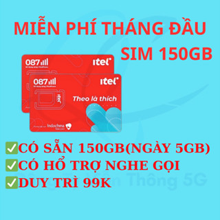  Sim ITEL VINA mỗi ngày 5GB 500 phút vina miễn phí có sẵn tháng đầu 