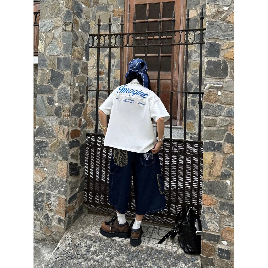 Áo Sơ Mi Trắng Cotton Form Boxy IMAGINE Thêu 3D Local Brand Unisex Nam Nữ - Homies Saigon | BigBuy360 - bigbuy360.vn