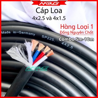  5met và 10met Dây Loa 4 Lõi Đồng 4x2.5 và 4x1.5 cáp loa sân khấu 4 lõi đồng. 