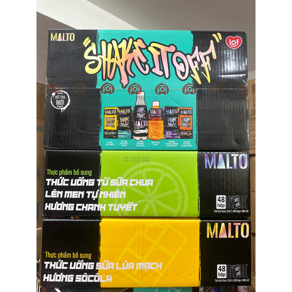 Thung Sữa Lúa Mạch Lof Malto 180ml x 48 Hộp