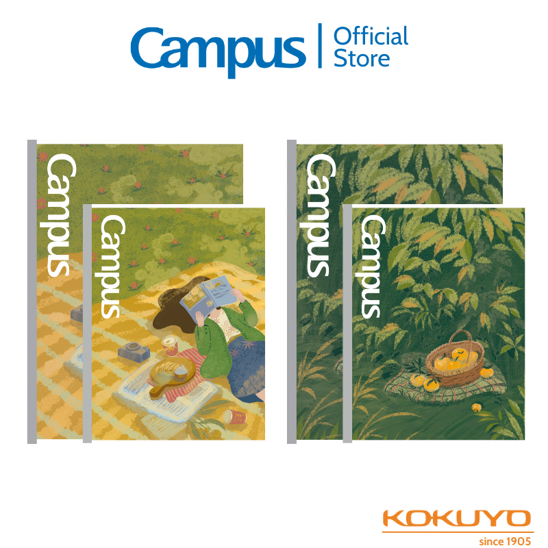 Vở Kẻ 4 Ly Ngang - Kẻ Ngang Healing 96-120 Trang Khổ A5/B5 Campus