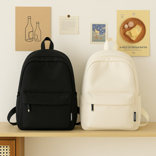 Balo trơn basic đi học HAZIN chống thấm nước đựng vừa laptop 16 inch phong cách Hàn Quốc thời trang dành cho cả nam nữ