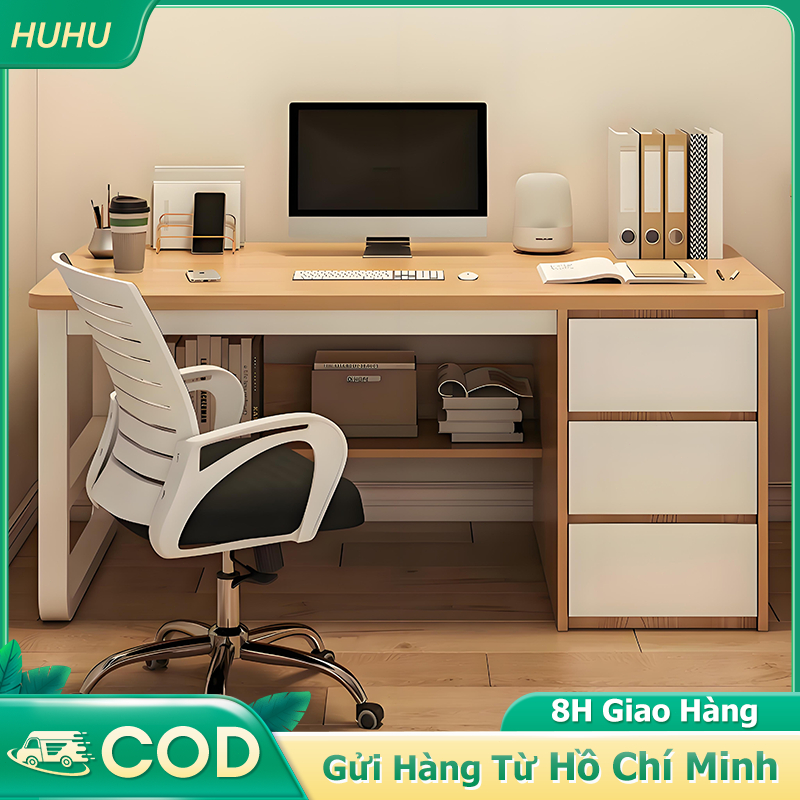 HUHU bàn làm việc máy tính hiện đại kèm tủ lưu trữ đa năng phù hợp văn phòng và phòng học | BigBuy360 - bigbuy360.vn