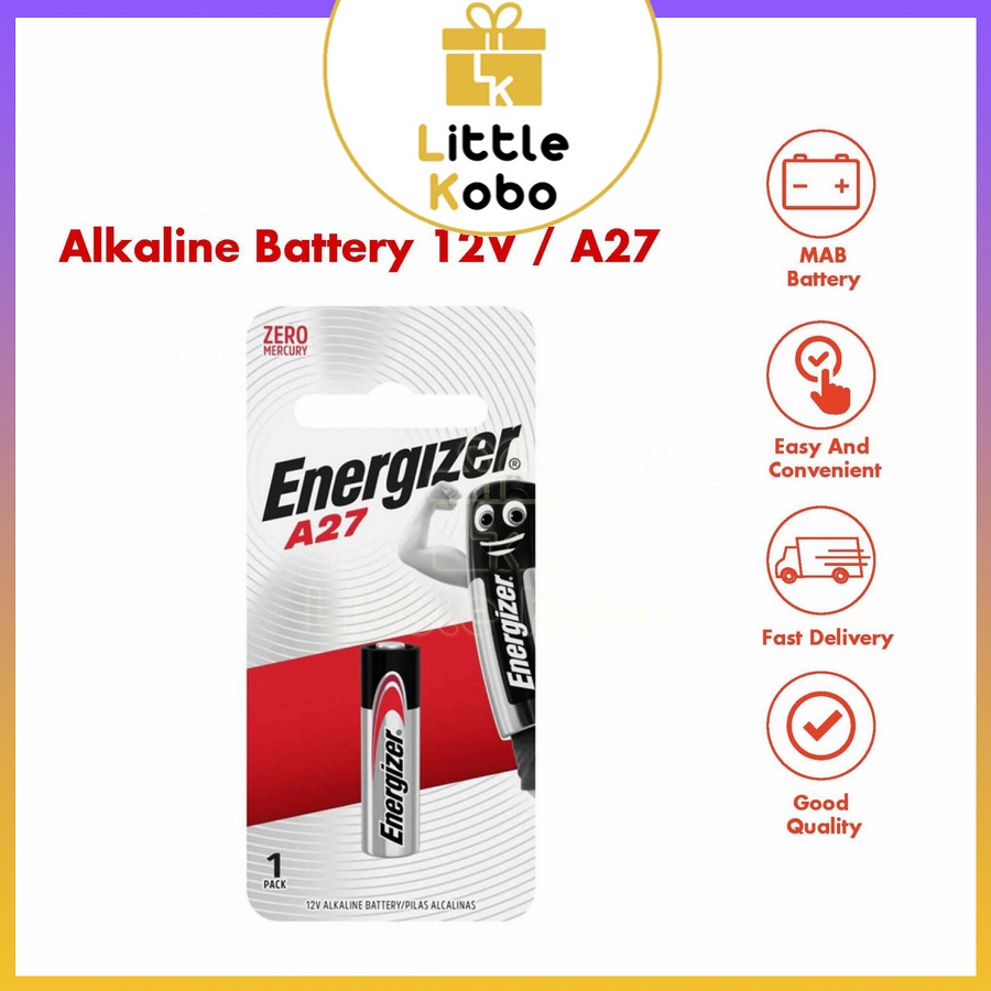 [Energizer] Pin A27 12V Energizer Alkaline 27A Thay Điều Khiển Remote Cửa Cuốn Pin Chuông Cửa Xe Hơi