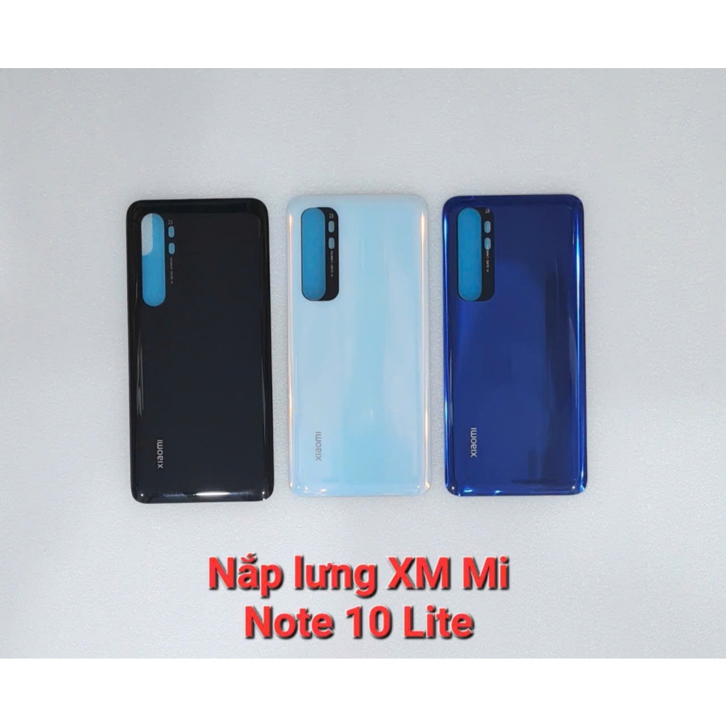 Nắp lưng Xiaomi Mi Note 10 Lite (Đen, xanh, trắng)